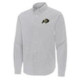 thumbnail image 2 of Men's Antigua Gray Colorado Buffaloes Porter Woven Tri-Blend Long Sleeve Button-Down Shirt, 2 of 3