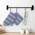 thumbnail image 6 of DouZhe Oven Mitts and Pot Holders Sets, Stars Stripes Red White Blue Prints Non-Slip Heat Resistant Kitchen Oven Silicone Glove, 6 of 7