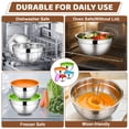 thumbnail image 5 of Walchoice Mixing Bowls with Lid Set of 4, Stainless Steel Nesting Metal Bowls for Kitchen Storage, Ideal for Preparing Cooking Serving Freezing, Size 0.7 & 1.2 & 2 & 2.5 QT - Multicolor, 5 of 7