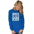 thumbnail image 3 of Caught Between Rock Me Hard Place Plus Size Long Sleeve Graphic Tee Shirt Brisco Brands 2X, 3 of 5