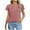 Pink, variant on BVOFAR Womens Tops Dressy Casual Business Work Blouses Short Ruffle Sleeve keyhole Shirts Summer Trendy Solid Color T-Shirts