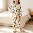 thumbnail image 2 of Spazoro Toddler Kids Girls 2PC 100% Cotton Ouifit Sets, Long Sleeve Fall Winter Cute Print Soft & Comfy Casual Shirts and Pants for Loungewear Multicolor Size 8-9, 2 of 7