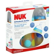 NUK Orthodontic Bottle, 10 oz, Fashion Print, 3 count
