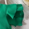 thumbnail image 5 of Okbabeha Kids Girls Ruffle Sleeve Asymmetric One Shoulder Crop Tops and Shorts Skirt Solid Color Summer Outfits Set 18M-6Y, 5 of 7