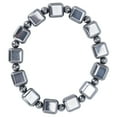 thumbnail image 1 of Natural Terahertz Rectangle Bracelet, Promote Blood Circulation Terahertz Bracelet Rectangle Beads  For Women For Outdoor, 1 of 8