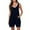 Dark Blue, variant on Feancey Casual Rompers for Women Summer Sleeveless V Neck Shorts Overalls Solid Color Loose One-Piece Jumpsuit Trendy Vacation Outfit with Pockets Sale of The Day Dark Blue L