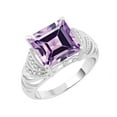 thumbnail image 2 of Sterling Silver with Natural Amethyst Square-cut Ring, 2 of 3