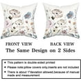 thumbnail image 3 of Watercolor Flower Throw Pillow Covers - Floral Ink Painting Pillow Case Retro Flowers Cushion Cases Modern Decorative Pillowcase for Sofa Couch Bedroom Car 20 x 20 Inch Set of 2, 3 of 6