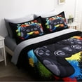 thumbnail image 5 of Wajade Boys Gaming Comforter Set Bed in A Bag 7 Piece for Boys Teen, Game Controller Bedding Set for All Season (1 Comforter, 1 Flat Sheet, 1 Fitted Sheet, 2 Pillowcase and 2 Pillow Sham, Full Size), 5 of 7