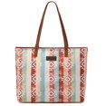 thumbnail image 1 of Bolso WG53-8112BR de lona azteca con correa de piel WG53-8112BR, 1 of 8
