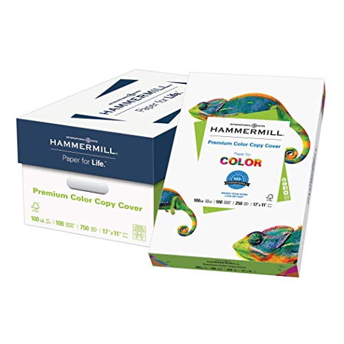 Hammermill Paper, Color Copy Digital Cover, 60lb, 17 x 11, 100 Bright, 1250 Sheets / 5 Pack Case, (122556C), Made in The USA
