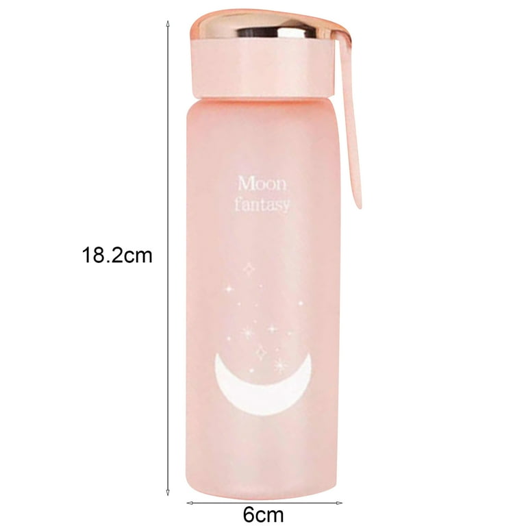 Hesroicy 600ml Water Bottle Good Seal Leakproof Large Capacity Transparent  with Strap Water Storage Food Grade Can Store Pills Water Drinking Bottle