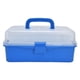 thumbnail image 1 of Caja de almacenamiento de plástico portátil, plegable, de 3 capas, con tapa transparente., 1 of 14