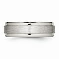 thumbnail image 3 of Stainless Steel Brushed and Polished Ridged Edge Ring (7mm) - Size 11, 3 of 5