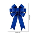 thumbnail image 4 of Vintage Wreath Bow 11.8x13.8 Inch Sliver Edged Velvet Tree Ornament for Xmas Winter Home Outdoor Indoor Party Large Christmas Wreath Bows, 4 of 7