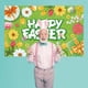thumbnail image 5 of Xihbxyly Fondo de Pascua, Decoración Vibrante para Interiores y Exteriores, Tela Duradera para Un Uso Prolongado, Fácil de Instalar y Guardar, Ideal para Reuniones Festivas y Fotos, Ideal para Famili, 5 of 7