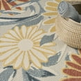 thumbnail image 4 of Nourison Aloha 7'10" x 10'6" Ivory Rose Outdoor Rug, 4 of 9