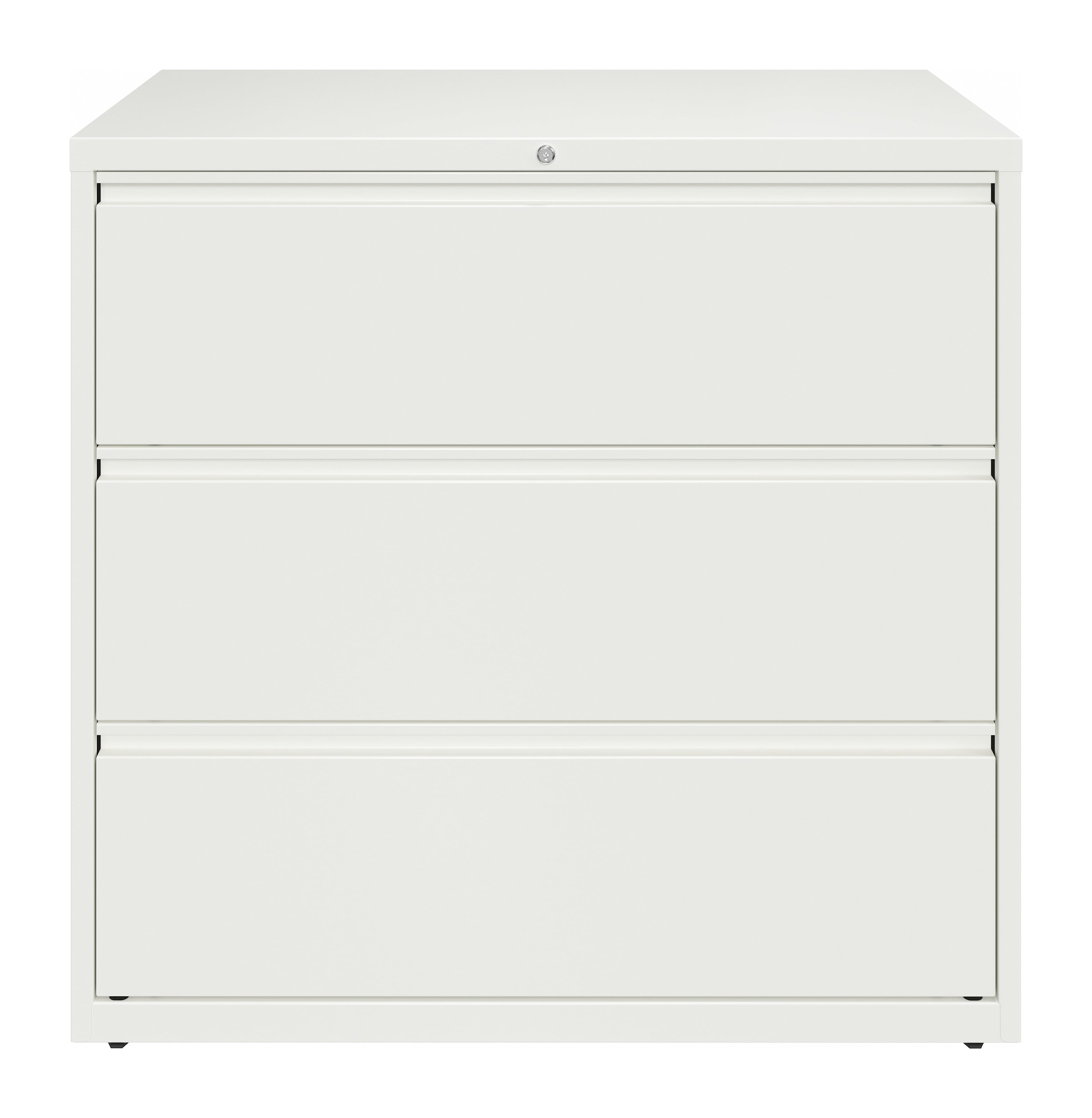 Hirsh 42 inch Wide 3 Drawer Metal Lateral File Cabinet for Home and Office, Holds Letter, Legal and A4 Hanging Folders, White