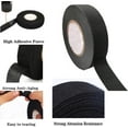 thumbnail image 3 of Weloille 15m Wire Loom Harness Cloth Tape, Speaker Wiring Harness Cloth Tape, Black Adhesive Fabric Tape, for Automobile Electrical Wire harnessing Noise Dampening Heat Proof, 3 of 8