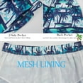 thumbnail image 4 of Men's Swim Trunks Bathing Suits Mesh Lining Pockets Quick Dry Beach Shorts Hawaiian Blue White 3XL, 4 of 7
