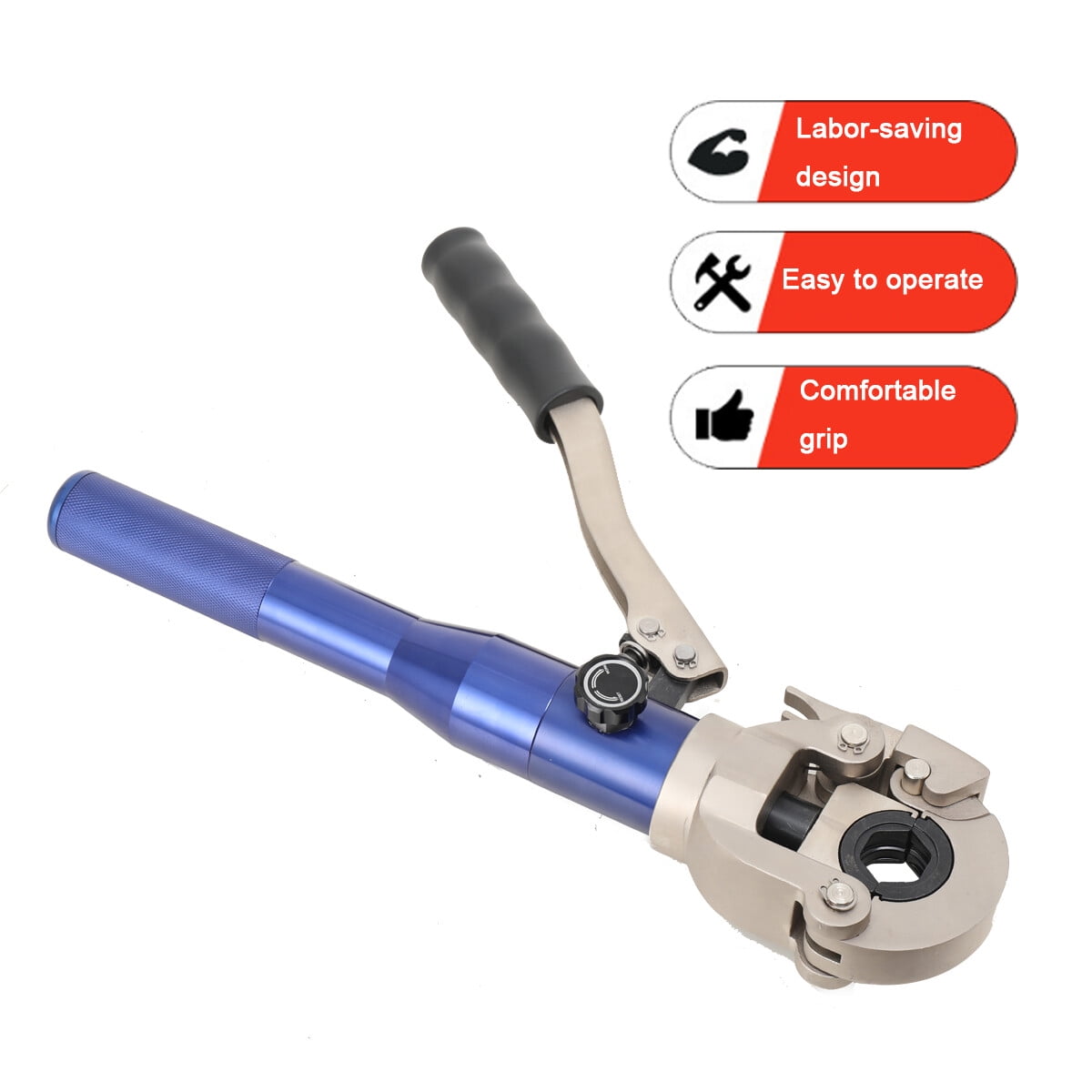 ECUTEE Pro Press Copper Crimper Tool Hydraulic Copper Pipe Crimping Tool with 1/2" 3/4" 1" Jaw for Copper Tubing Propress fittings