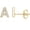 - A Yellow Gold, variant on 14K Gold Plated 925 Sterling Silver Cubic Zirconia Initial Letter Stud Earrings for Women | Simulated Diamond Alphabet Letter Earrings