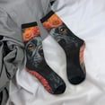 thumbnail image 5 of KLL Sunflower Black Dog Print Cool Socks Men's Women's Crew Socks Funny Crazy Novelty Stockings, 5 of 6
