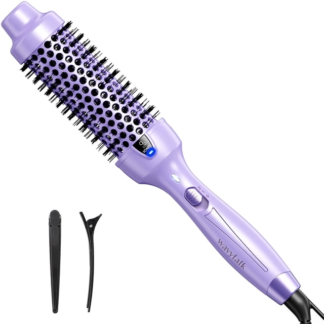 Cepillo térmico wavytalk Wavytalk, 1.5 pulgadas, iónico calentado, morado