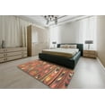 thumbnail image 4 of Ahgly Company Indoor Rectangle Contemporary Brown Red Southwestern Area Rugs, 3' x 5', 4 of 6