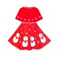 thumbnail image 2 of Robe Fille Snowman Cape Rouge Noël Nouvel An 6 Ans, 2 of 8