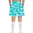thumbnail image 3 of Boys Fish Print Quick Dry Swim Trunks - Polyester Spandex Swim Shorts with Pockets & Adjustable Drawstring, Multicolor, for Kids Ages 4-15,Size 8-9T, 3 of 8
