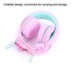 thumbnail image 4 of Auriculares con cable con micrófono incorporado Ordenador portátil Teléfono móvil Niños Orejeras suaves Protección auditiva Control de línea Auriculares Rosa 3,5 mm Inevent EL005087-04B, 4 of 7