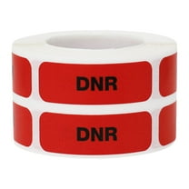 DNR Medical Healthcare Warning Labels | 0.5 x 1.5″ Rectangle - 500 Pack
