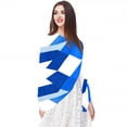 thumbnail image 5 of Flag of Israel Beautiful Translucent Chiffon Yarn Hair Scarf 180*73 (70.86*28.7in) - Light and Breathable Silk Wrap, 5 of 6