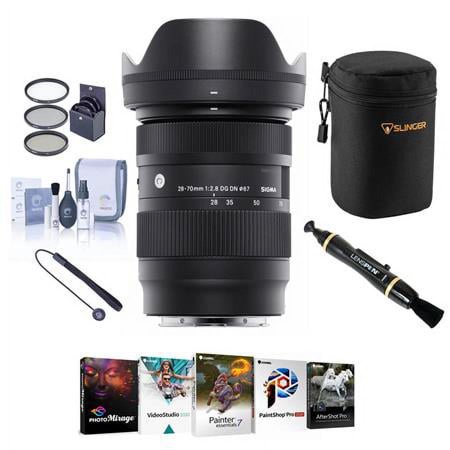 UPC: 0192223195486 | 28-70mm f/2.8 DG DN Contemporary Lens for Leica L  Bundle with Corel PC Software Suite  67mm Filter Kit  Lens Pouch  Lens Cleaner  Cleaning Kit  Lens Cap Tether