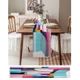 thumbnail image 3 of Ldtrchee Colorful Geometric Table Runner 48 Inches, Modern Oil Painting Abstract Bed Runner Dresser Scarves Tabletop for Indoor Outdoor Parties/Ceremony/Banquet, 13" x 48", 3 of 8