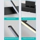 thumbnail image 5 of Kearding Luz de pared del dormitorio Decoración LED 330 ° Lámpara de sala de estar de noche giratoria Iluminación de moda de aluminio para interiores Iluminación y accesorios Blanco  Warmes Gelb Kearding HA011277-04B, 5 of 6