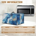 thumbnail image 6 of Whosucclay Blue Marble Print Microwave Oven Cover Microwave Oven Grill Cover Protector Kitchen Small Appliance Protector Dust Protection Kitchen Decor 18.25" x 14.5" x 11"inches-S, 6 of 7