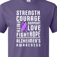 thumbnail image 4 of Inktastic Alzheimer's Awareness Strength Support and Courage T-Shirt, 4 of 5