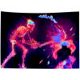 thumbnail image 1 of Póster de pared Trippy reactivo UV, tapiz de decoración de habitación Hippie, tapiz de pared de esqueleto, 1 of 6
