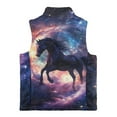 thumbnail image 5 of Uorisanigo Toddler Girls Boys Fleece Vest Sleeveless Zipper Up Jacket Galaxy Western Horse Fashion Warm Outwear Fall Winter Clothes Outwear Waistcoat Stand Up Collar Puffer Vest, 5 of 7