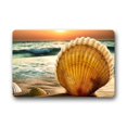 thumbnail image 1 of RYLABLUE Beautiful Sunset Sea Beach Seashell Doormat Floor Mats Rugs Outdoors/Indoor Doormat Size 23.6x15.7 inches, 1 of 1