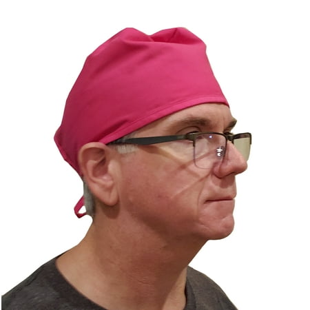 Surgical Scrub Cap Hat Solid Color, Pink