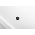 thumbnail image 3 of Elegant Kitchen and Bath 67 inch Soaking diamond style bathtub in glossy white and matte black, 3 of 13