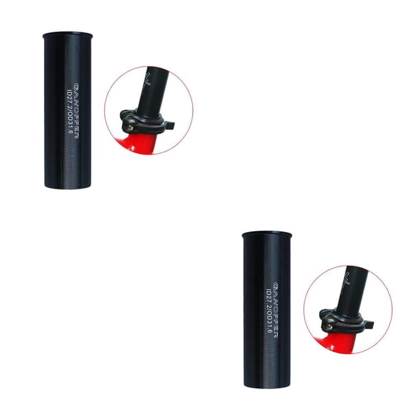 Soidarity Adaptador convertido de cuña para tija de sillín de bicicleta, ajuste preciso para bicicletas, fácil instalación, ligero, negro, 27.2 a 31.6 2Conjunto