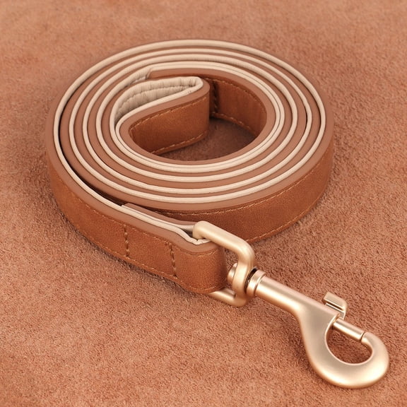 Pet Artist 4FT Luxury PU Leather Padded Dog Leash for Walking - Bright Colors Extra Comfort, Durable & Stylish Pet Leashes