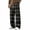 Black, variant on Mens Vintage Plaid Wide Leg Pants Drawstring Elastic Waist Loose Relaxed Fit Trousers Soft Breathable Stylish Checkered Bottoms