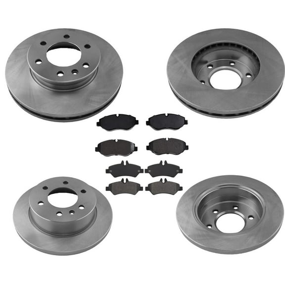 For 2007-2012 Freightliner Sprinter 2500 Front & Rear Disc Brake Rotors Pads 6pc