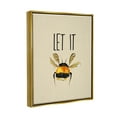 thumbnail image 4 of Stupell Industries Let It Bee Insect Animals & Insects Painting Gold Floater Framed Canvas Art Print Wall Art, 25 x 31, 4 of 10