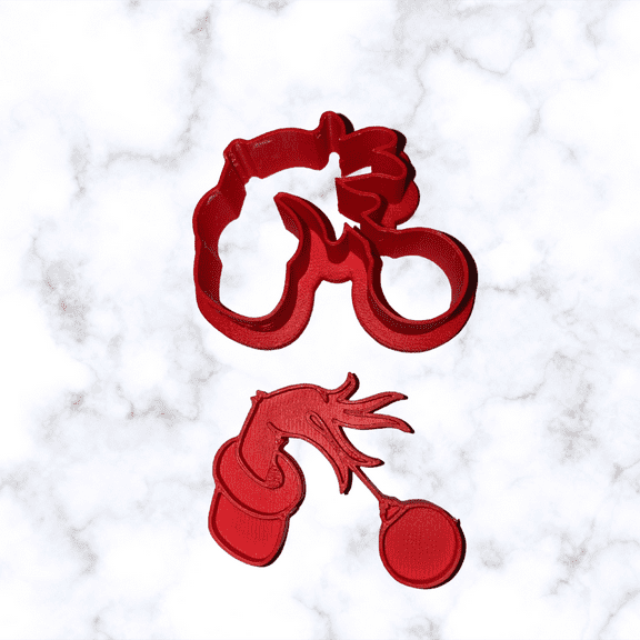 Mini Christmas Grump Hand or face Cookie Cutter  Stamp